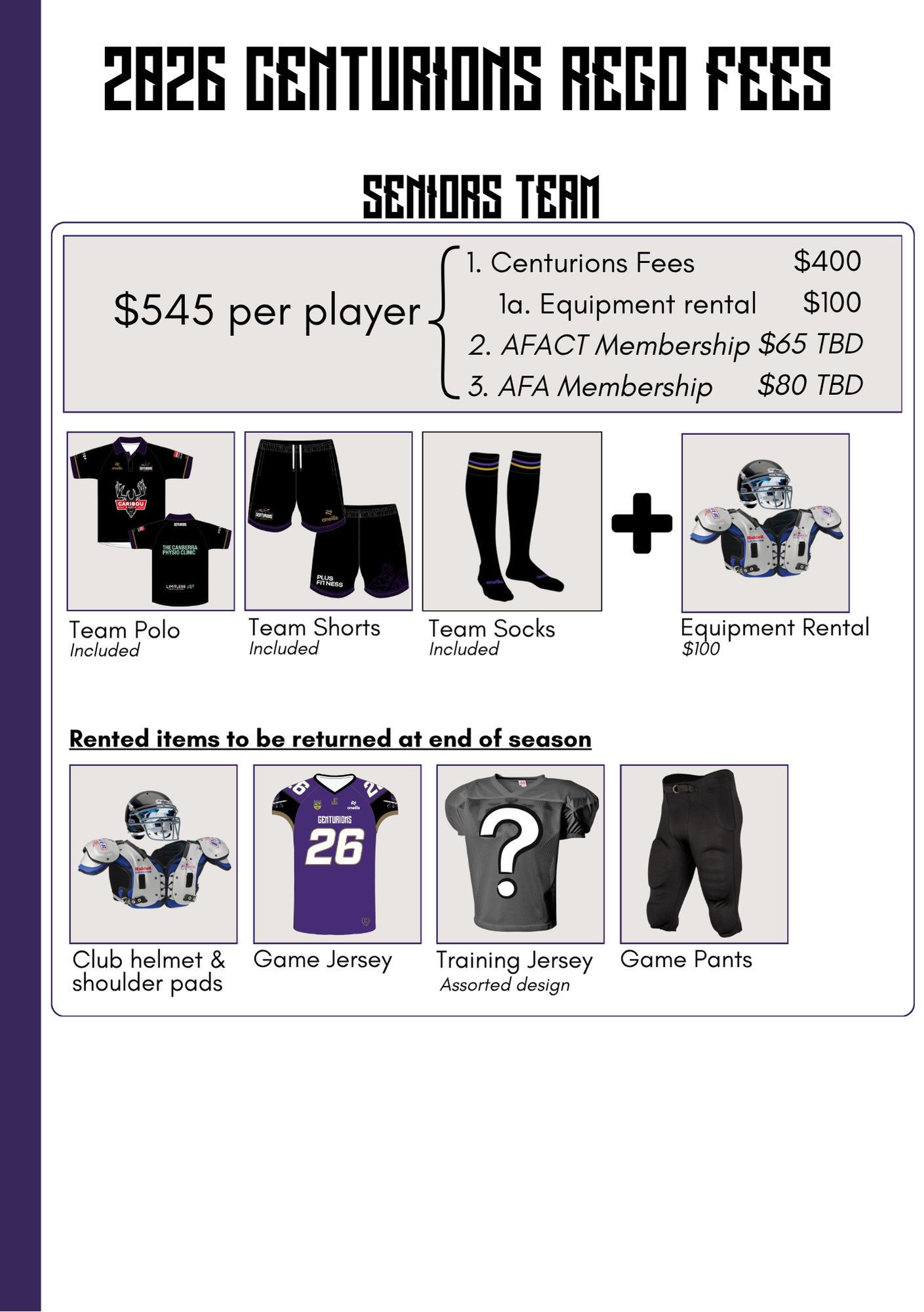 Senior Registration - 2026 Cents Portion