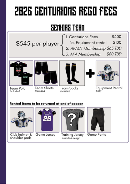 Senior Registration - 2026 Cents Portion