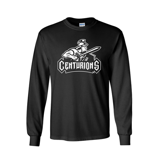 Centurions Logo Long Sleeve Black Tee